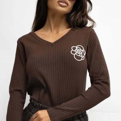 Bloom Ribbed V-Neck