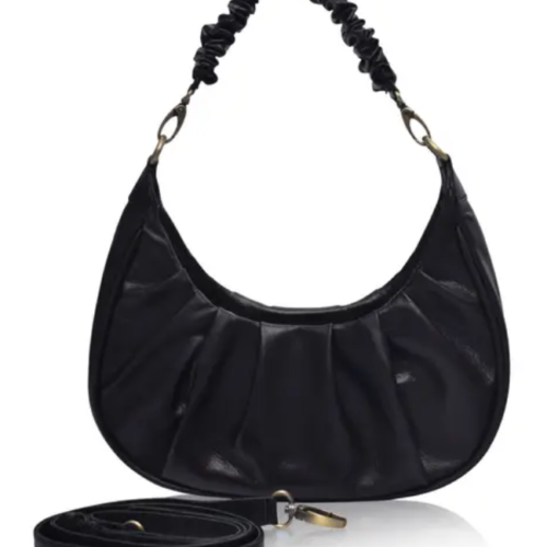 Home Camille Ruched Leather Bag