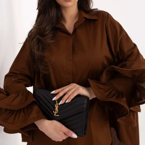 Amelia Classic Cotton Button-Up Shirt