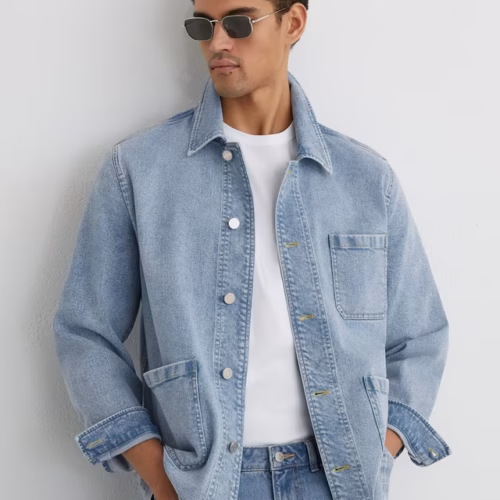 Classic Regular Fit Utility Denim Jacket
